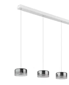 Svietidlá Globo 16024-4WR - Závesný LED luster BELINDA LED/24W/230V biela/dymová 16024-4WR
