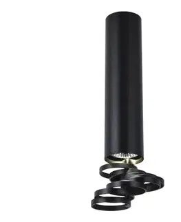 Svietidlá  Prisadený luster TUBA 1xGU10/50W/230V čierna 2282763