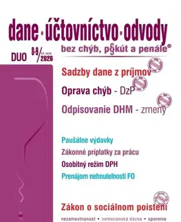 Dane, účtovníctvo Dane účtovníctvo odvody 8-9/2026 - Oprava chýb – priznanie k dani z príjmov PO - Ján Mintál,Iveta Matlovičová,Ladislav Hrtánek