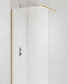 Sprchové dvere Sprchová zástena Walk-in 130 cm SAT zlatá lesklá SATBWI130PRZ SATBWI130PRZ