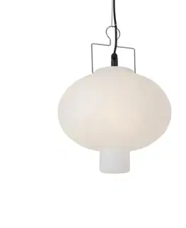 Vonkajšie závesné svietidlá Závesné vonkajšie svietidlo biele 35 cm so zástrčkou IP44 - Pion