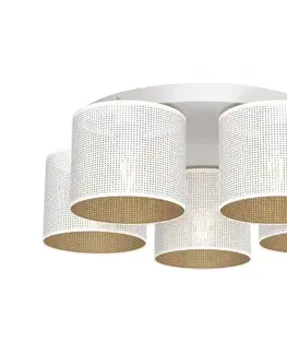 Svietidlá  Luster prisadený LOFT SHADE 5xE27/60W/230V biela/zlatá 5263
