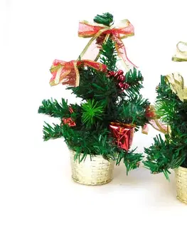 Vianočné stromčeky MAKRO - Stromček vianočný zdobený 20cm rôzne farby