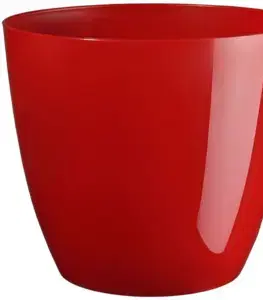 Kvetináče PLASTKON - Kvetináč dekoračný ELLA 13cm bordový, umelá hmota