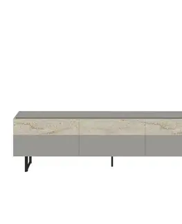TV stolíky TV stolík Sign - Grey, Travertine