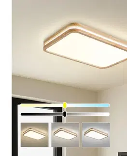 Svietidlá BRILAGI - stmievané LED svietidlo MOLINA SQUARE LED/54W/230V dub 60x40 cm + DO BRI891