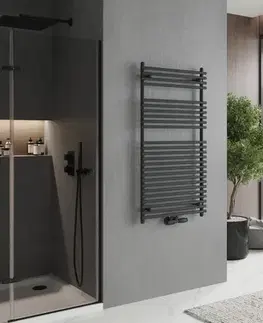 Radiátory do kúpeľne MEXEN - Sol vykurovací rebrík/radiátor 1200 x 600 mm, 658 W, antracit W125-1200-600-00-66