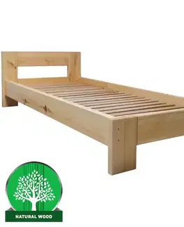 Jednolôžkové postele Posteľ Kuba T3 120 borovica