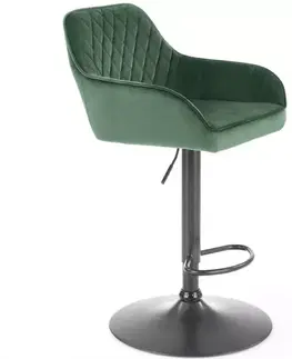 Barové stoličky Barová Stolička H-103 Tmavozelený