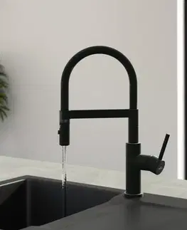 Kuchynské drezy VILLEROY & BOCH VILLEROY & BOCH - Drezová batéria Villeroy &amp; Boch Steel Expert Compact, 92730006, Matt Black 92730006
