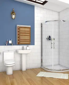Sprchové dvere H K - Štvrťkruhová sprchová zástena MONO S4 80 číre sklo, R550 vrátane sprchovej vaničky z liateho mramoru SE-MONOS480/THOR-80Q