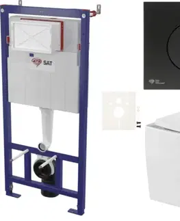 Záchody Závěsný WC set do lehkých stěn / předstěnová SAT SIKOSSREX6768K SIKOSSREX6768K