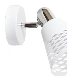 Nástenné svetlá Nástenná lampa biela/chrómová nastaviteľná 1X40W E14 Discovery