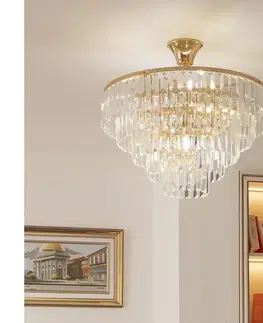 Svietidlá BRILAGI - Prisadený luster CRYSTAL 5xE14/40W/230V zlatá BG71343