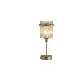 Lampy Searchlight EU55622CP - Stolná lampa SWIZZLE 1xE14/60W/230V zlatá EU55622CP