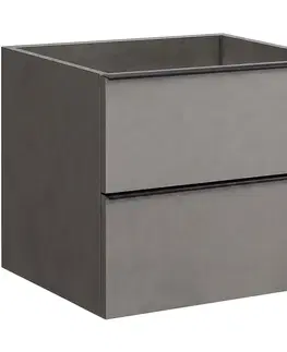 Kúpeľňový nábytok CERANO - Kúpeľňová skrinka pod umývadlo Velora - betónovo šedá - 60x49,8x46 CER-006769
