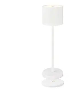 Lampy Briloner 7521016 - LED stmievateľná stolová lampa SIGO 2,5W/5V IP44 2600 mAh biela 7521016