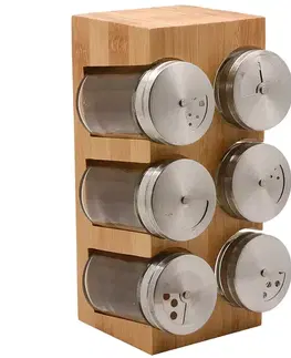 Dekorácie a bytové doplnky Stojan na koreniny bambus 10.7*10*20cm sh01920b