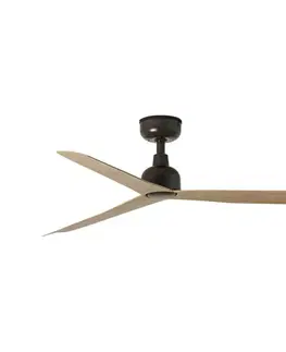 Ventilátory FARO Barcelona FARO 34371WT - Stropný látor MARINE M priemer 125 cm hnedá/čierna IP44 WT + DO 34371T