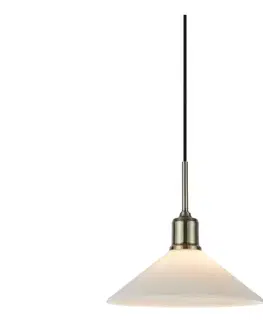 Svietidlá Markslöjd 108867 - Luster na lanku VELA 1xE27/40W/230V mosadz/biela 108867