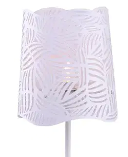 Stolové lampy Stolová lampa Maracana z bieleho kovu