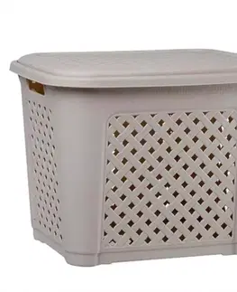 Kúpeľňové doplnky Kôš Katex 19l rattan béž