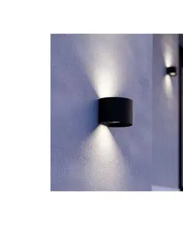 LED osvetlenie Eglo 901844 - LED vonkajšie nástenné svietidlo CALPINO 2xLED/2,8W/230V IP54 čierna 901844