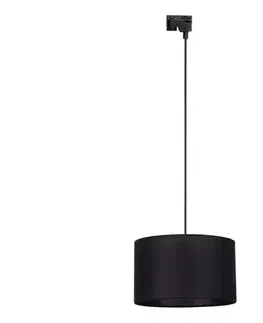 Svietidlá  Luster na lanku do lištového systému TRACER 1xE27/15W/230V pr. 38 cm čierna 10669