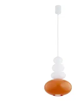 Svietidlá Argon 8822 - Luster na lanku DIEGO 1xGU10/5W/230V biela/oranžová 8822