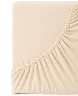 Plachty 4Home jersey prestieradlo Lycra béžová, 180 x 200 cm