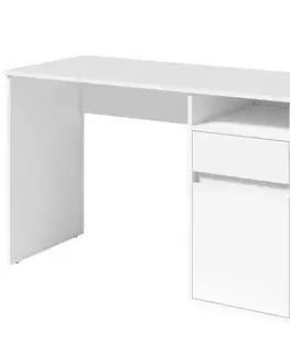 Moderné kancelárske stoly Písací stôl Billa 1d1sz 60 Nfsc B Biela