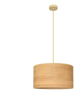 Svietidlá  Luster na lanku ALBA 1xE27/15W/230V pr. 45 cm hnedá W-KM 4525/1 WOOD OPLOT