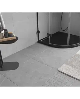 Vane MEXEN - Flow Sprchová vanička štvrťkruh slim 100 x 100, čierna mat 46Q701010