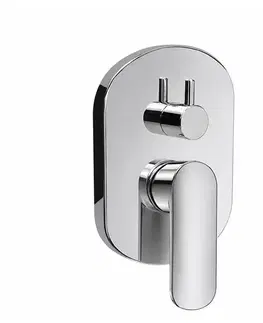 Kúpeľňové batérie Mereo Sprchová podomietková batéria s trojcestným prepínačom, Pego, Mbox, oválny kryt, chróm CB60157PB