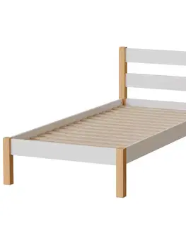 Postele pre dievčatá Posteľ Inka 90 Biela/Prírodný Dub