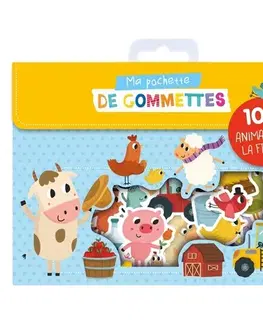 Nalepovačky, vystrihovačky, skladačky 100 samolepek - a la ferme/zvířátka z farmy