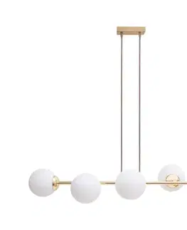 Svietidlá HEXE Luster na lanku FIRA 5xE27/60W/230V zlatá 0780