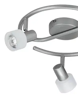 Stropná svetla Inteligentná špirálová stropná lampa 3X50W GU10 striebornobiela