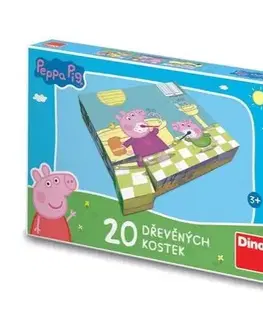 Obrázkové kocky Dino Toys Drevené kocky Peppa Pig: Veselý deň 20 Dino