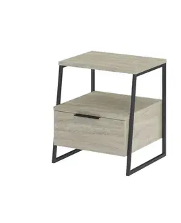 Nočné stolíky Nočný stolík Pal - Travertine