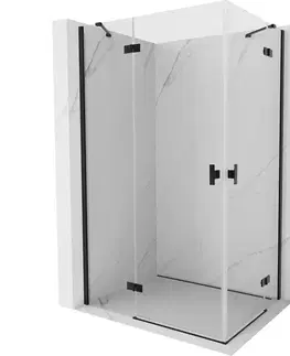Sprchovacie kúty MEXEN/S - Mist H Duo sprchovací kút dvere krídlové 95 x 90, transparent, čierna 8A5-095L-090P-70-00