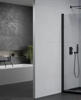 Vane MEXEN/S - Pretória sprchovací kút 80x80, transparent, čierna + sprchová vanička vrátane sifónu 852-080-080-70-00-4070B