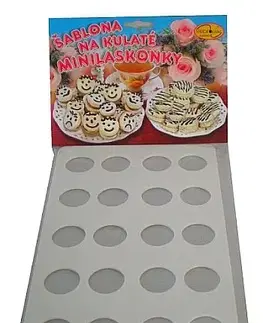 Dekorácie na torty MAKRO - Šablóna na okrúhle minilaskonky