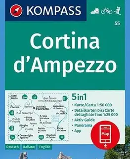 Európa Cortina D´Ampezzo 55 NKOM, 1: 50 000