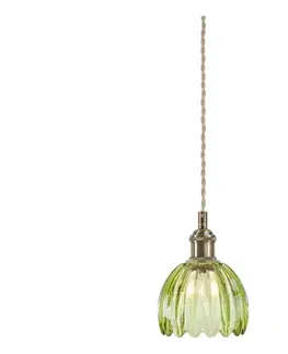 Svietidlá Markslöjd 109138 - Závesné svietidlo na lanku GOTA 1xE14/40W/230V dymovo zelená/mosadz 109138