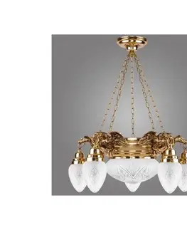 Svietidlá Kemar OW50 - Luster OURO EAGLE 5xE27/60W + 1xE27/100W/230V OW50