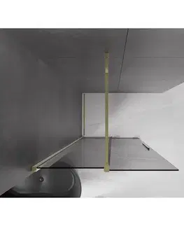 Sprchové dvere MEXEN/S - Velar Sprchová zástena posuvná Walk-in 85 x 200, grafit 8 mm, zlato 871-085-000-43-50
