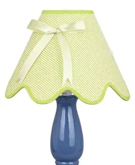 Stolové lampy Keramická stolová lampa, modrá a pistáciová, 60W E27, Lola