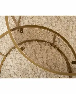 Konferenčné stolíky Súprava konferenčných stolíkov Aurum Gold and Bronze 80 cm, 2 ks