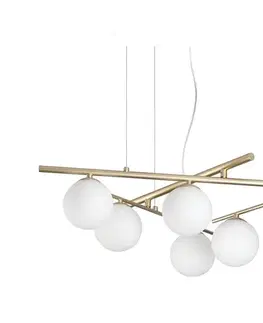 Svietidlá Ideal Lux - LED luster na lanku ATLAS 6xG9/3W/230V zlatý 365121